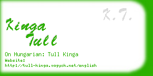 kinga tull business card
